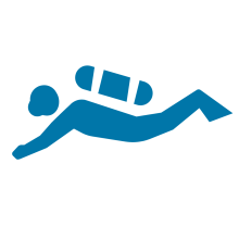 scuba diver hovering icon